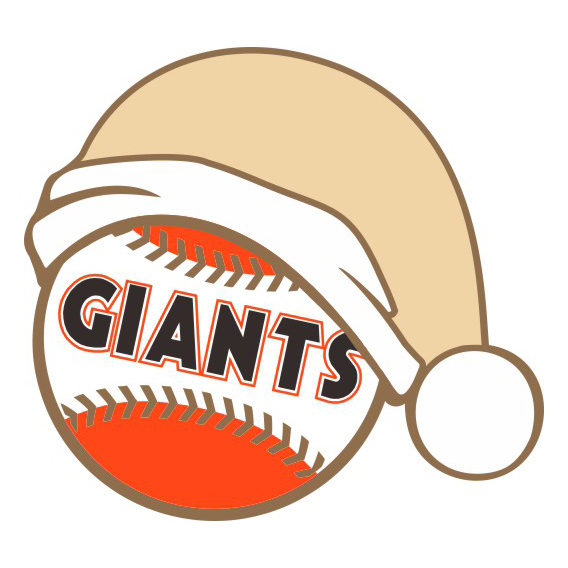 San Francisco Giants Baseball Christmas hat logo iron on paper